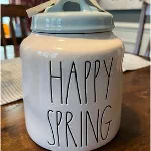 Rae Dunn Spring Cookie Jar. No flaws, never used.